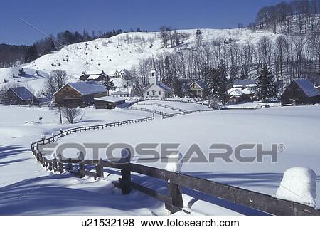 winter, snow, Vermont, VT, Scenic village of East Corinth from a snow-covered field in the winter. View Large Photo Image Stock Photo - winter, snow, Vermont, VT, Scenic village of East Corinth from a snow-covered field in the winter.. Fotosearch