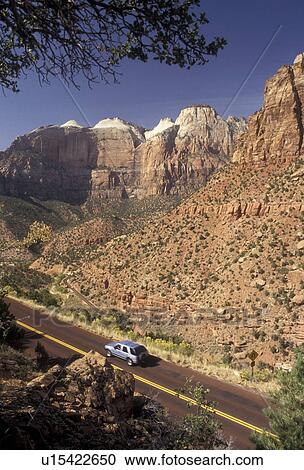 Zion, Zion National Park, Utah, Scenic view of Mt. Carmel Highway in Zion Nat'l Park in the state of Utah. View Large Photo Image Stock Image - Zion, Zion National Park, Utah, Scenic view of Mt. Carmel Highway in Zion Nat'l Park in the state of Utah.. Fotosearch