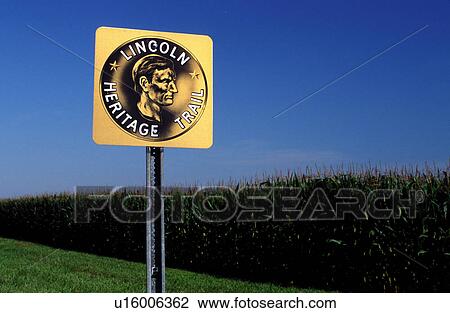 Abraham Lincoln, road sign, Charleston, IL, Illinois, Lincoln Heritage Trail sign in Eastern Illinois. View Large Photo Image Stock Image - Abraham Lincoln, road sign, Charleston, IL, Illinois, Lincoln Heritage Trail sign in Eastern Illinois.. Fotosearch