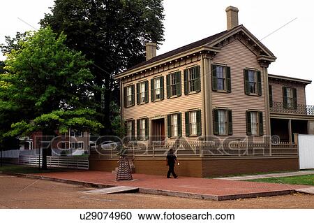 Abraham Lincoln, Springfield, IL, Illinois, Lincoln Home National Historic Site in Springfield, Illinois. View Large Photo Image Stock Image - Abraham Lincoln, Springfield, IL, Illinois, Lincoln Home National Historic Site in Springfield, Illinois. . Fotosearch