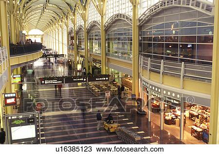 Stock Image -  airport terminal, Washington, D. C. /Arlington, VA, Virginia, Ronald Reagan Washington National Airport in Arlington/Washington area.. Fotosearch