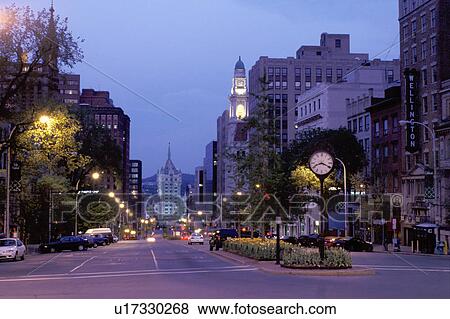 Albany, New York, Downtown Albany at night View Large Photo Image Stock Photo - Albany, New York, Downtown Albany at night . Fotosearch