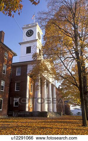 Stock Photograph -  Amherst, college, church, MA, Massachusetts, Johnson Chapel on Amherst College campus in Amherst in the autumn.. Fotosearch