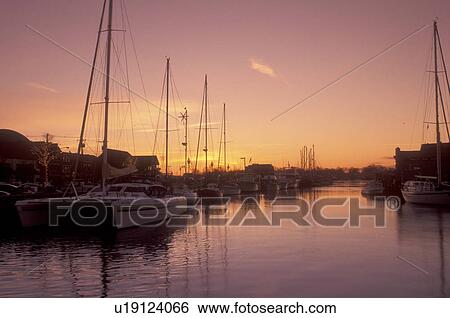 Stock Photograph -  Annapolis, Maryland, MD, City Dock at sunrise Annapolis.. Fotosearch