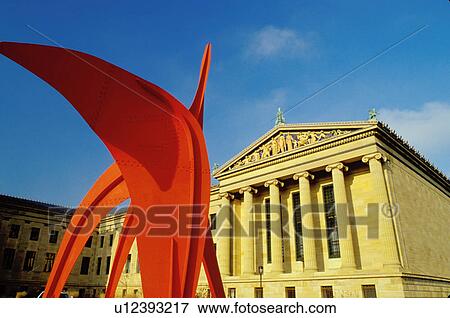 art museum, Philadelphia, PA, Pennsylvania, Philadelphia Museum of Art, red (Calder) sculpture, Philadelphia. View Large Photo Image Stock Photo - art museum, Philadelphia, PA, Pennsylvania, Philadelphia Museum of Art, red (Calder) sculpture, Philadelphia.. Fotosearch