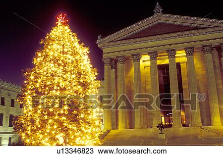 art museum, Philadelphia, Pennsylvania, PA, Christmas tree illuminated at night outside the Philadelphia Museum of Art in downtown Philadelphia. View Large Photo Image Stock Image - art museum, Philadelphia, Pennsylvania, PA, Christmas tree illuminated at night outside the Philadelphia Museum of Art in downtown Philadelphia.. Fotosearch