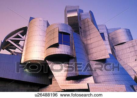 Stock Photograph -  art museum, university, Minneapolis, MN, Minnesota, Twin Cities, Frederick R. Weisman Art Museum at the University of Minnesota in Minneapolis.. Fotosearch