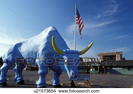 Babe the Blue Ox, Brainerd, MN, Minnesota, Giant statue of Babe the Blue Ox at the entrance to the Paul Bunyan Amusement Center in Brainerd. View Large Photo Image Picture - Babe the Blue Ox, Brainerd, MN, Minnesota, Giant statue of Babe the Blue Ox at the entrance to the Paul Bunyan Amusement Center in Brainerd.. Fotosearch