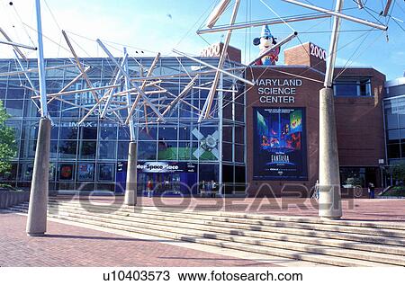 Stock Image -  Baltimore, Maryland Science Center, IMAX Theater and Davis Planetarium, Maryland, Inner Harbor.. Fotosearch