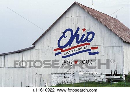 barn, OH, Ohio, White barn painted red, white and blue for the Ohio Bicentennial 1803-2003 in Perry County, Ohio. View Large Photo Image Stock Image - barn, OH, Ohio, White barn painted red, white and blue for the Ohio Bicentennial 1803-2003 in Perry County, Ohio.. Fotosearch