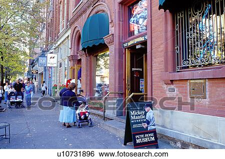 baseball, Cooperstown, New York, NY, Mickey Mantle and Pete Rose Museums along Main Street in downtown Cooperstown, Home of Baseball, in the fall. View Large Photo Image Stock Photograph - baseball, Cooperstown, New York, NY, Mickey Mantle and Pete Rose Museums along Main Street in downtown Cooperstown, Home of Baseball, in the fall. . Fotosearch