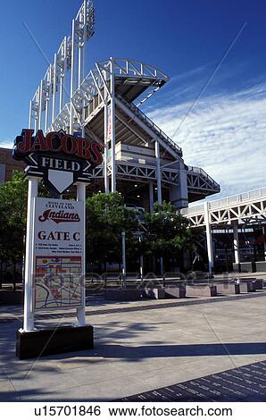 baseball, stadium, Cleveland, OH, Ohio, Jacobs Field, Cleveland Indians View Large Photo Image Stock Photograph - baseball, stadium, Cleveland, OH, Ohio, Jacobs Field, Cleveland Indians. Fotosearch