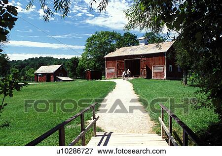 Bath, living history museum, Ohio, OH, Sheep Barn and Blacksmith Shop at the Hale Farm and Village. View Large Photo Image Stock Photo - Bath, living history museum, Ohio, OH, Sheep Barn and Blacksmith Shop at the Hale Farm and Village.. Fotosearch
