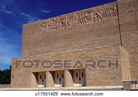 Stock Photo -  Boys Town, Omaha, NE, Nebraska, Music Hall at Boys Town founded by Father Flanagan.. Fotosearch