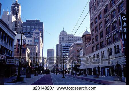 Buffalo, New York, NY, Main Street a pedestrian street in downtown Buffalo. View Large Photo Image Stock Photo - Buffalo, New York, NY, Main Street a pedestrian street in downtown Buffalo.. Fotosearch