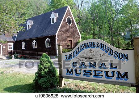 Stock Photo -  canal, High Falls, New York, Delaware & Hudson Canal Museum. Fotosearch