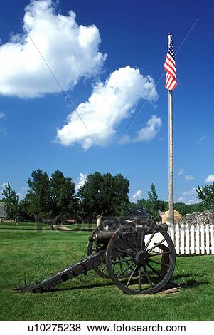 cannon, fort, SD, South Dakota, Sisseton Indian Reservation, Cannon and American Flag at Fort Sisseton State Historic Park. View Large Photo Image Stock Photo - cannon, fort, SD, South Dakota, Sisseton Indian Reservation, Cannon and American Flag at Fort Sisseton State Historic Park.. Fotosearch
