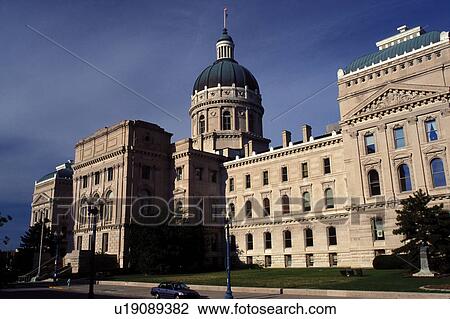 Stock Image -  capitol, Indianapolis, State Capitol, Statehouse, IN, Indiana, State Capitol Building in downtown Indianapolis.. Fotosearch