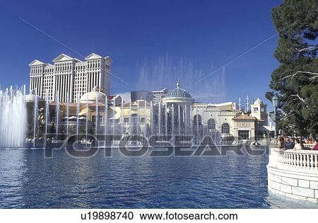 Stock Image -  casino, hotel, Las Vegas, Nevada, NV, The Strip, The Bellagio Resort Hotel & Casino in Las Vegas, the Entertainment Capital of the World.. Fotosearch