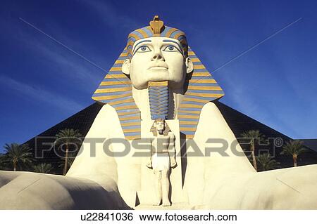 casino, Las Vegas, Luxor, sphinx, Nevada, NV, The Strip, Giant Sphinx at the entrance to Luxor Las Vegas Hotel & Casino on The Strip in Las Vegas, the Entertainment Capital of the World. View Large Photo Image Stock Photograph - casino, Las Vegas, Luxor, sphinx, Nevada, NV, The Strip, Giant Sphinx at the entrance to Luxor Las Vegas Hotel & Casino on The Strip in Las Vegas, the Entertainment Capital of the World.. Fotosearch