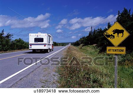 caution sign, moose, Newfoundland, NF, Canada, Attention Moose, sign, road View Large Photo Image Stock Photo - caution sign, moose, Newfoundland, NF, Canada, Attention Moose, sign, road. Fotosearch