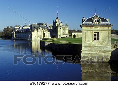 chateau, castle, France, Chantilly, palace, Picardie, Oise, Europe, Chateau de Chantilly, reflection View Large Photo Image Stock Photo - chateau, castle, France, Chantilly, palace, Picardie, Oise, Europe, Chateau de Chantilly, reflection. Fotosearch