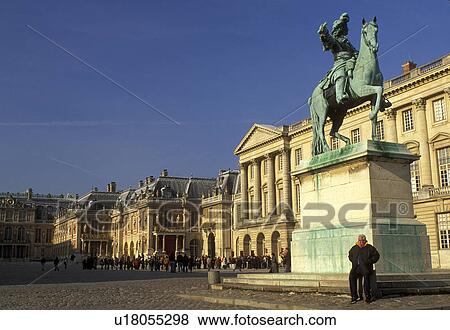 Chateau de Versailles, Versailles, palace, France, Paris, Europe, Yvelines, Equestrian statue of Louis XIV at the Chateau de Versailles. View Large Photo Image Stock Photo - Chateau de Versailles, Versailles, palace, France, Paris, Europe, Yvelines, Equestrian statue of Louis XIV at the Chateau de Versailles.. Fotosearch