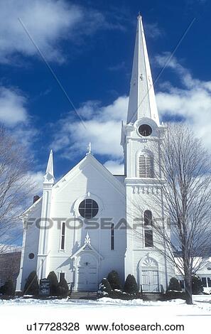 church, chapel, winter, snow, white, Manchester, Vermont, The First Congregational Church on a beautiful sunny day in winter in Manchester Village in Bennington County in the state of Vermont. View Large Photo Image Stock Photo - church, chapel, winter, snow, white, Manchester, Vermont, The First Congregational Church on a beautiful sunny day in winter in Manchester Village in Bennington County in the state of Vermont. . Fotosearch