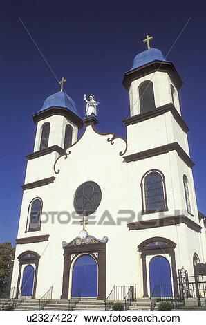 Stock Photo -  church, Gloucester, MA, Massachusetts, Our Lady of Good Voyage in Gloucester. Fotosearch