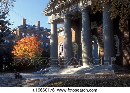 Stock Photograph -  church, Harvard, university, Cambridge, MA, Massachusetts, Memorial Chapel on the campus of Harvard University in Cambridge in the fall. . Fotosearch
