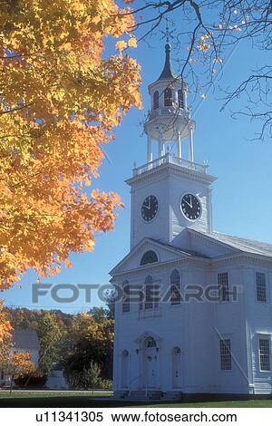 church, maple tree, fall, East Poultney, VT, Vermont, The United Baptist Church of East Poultney in autumn. View Large Photo Image Stock Photography -  church, maple tree, fall, East Poultney, VT, Vermont, The United Baptist Church of East Poultney in autumn.. Fotosearch