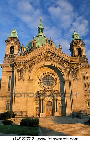 Stock Image -  church, Saint Paul, MN, Minnesota, Twin Cities, Cathedral of St. Paul in St. Paul.. Fotosearch