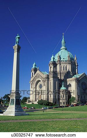 Stock Photo -  church, St. Paul, MN, Minnesota, Twin Cities, Cathedral of St. Paul in Saint Paul.. Fotosearch