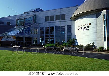 Stock Image -  Cleveland, OH, Ohio, Great Lakes Science Center and OMNIMAX theater.. Fotosearch