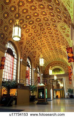 Cleveland, OH, Ohio, Interior of Terminal Tower, a renovated train terminal, Union Station View Large Photo Image Stock Image - Cleveland, OH, Ohio, Interior of Terminal Tower, a renovated train terminal, Union Station. Fotosearch