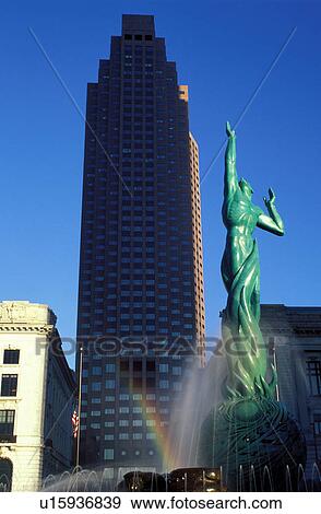 Cleveland, OH, Ohio, Victory Fountain in front of the South Mall View Large Photo Image Stock Photo - Cleveland, OH, Ohio, Victory Fountain in front of the South Mall . Fotosearch