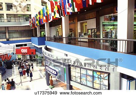 Stock Photo -  CNN, Atlanta, GA, Georgia, Inside the CNN Studio at One CNN Center in downtown Atlanta.. Fotosearch