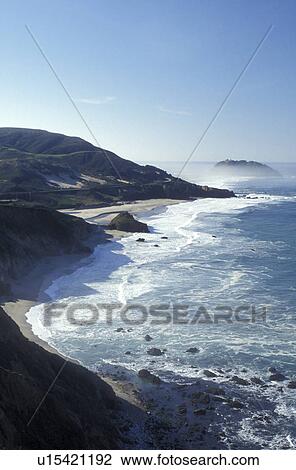 coast, Big Sur, California, CA, Scenic view of the California coastline from Highway 1 on the Pacific Ocean in Big Sur. View Large Photo Image Stock Image - coast, Big Sur, California, CA, Scenic view of the California coastline from Highway 1 on the Pacific Ocean in Big Sur.. Fotosearch