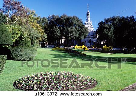Stock Image -  Cognac, France, Poitou-Charentes, Europe, City park in the town of Cognac famous for the production of double-distilled spirits.. Fotosearch