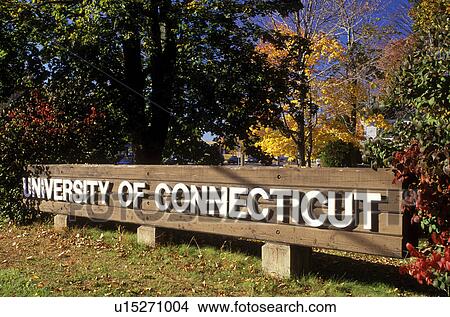 college, UConn, Storrs, Connecticut, CT, Entrance sign to the University of Connecticut in Storrs in the autumn. View Large Photo Image Picture - college, UConn, Storrs, Connecticut, CT, Entrance sign to the University of Connecticut in Storrs in the autumn.. Fotosearch