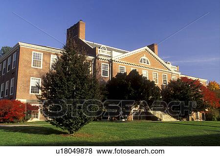 Stock Photo -  college, university, Amherst, MA, Massachusetts, Residential Area on the University of Massachusetts Amherst campus in Amherst in the autumn.. Fotosearch