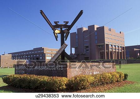 Stock Image -  college, university, Boston, Massachusetts, MA, University of Massachusetts in Boston in the autumn.. Fotosearch
