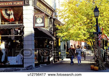 Cooperstown, New York, NY, Shops along Main Street in downtown Cooperstown, Home of Baseball, in the fall. View Large Photo Image Stock Photo - Cooperstown, New York, NY, Shops along Main Street in downtown Cooperstown, Home of Baseball, in the fall. . Fotosearch