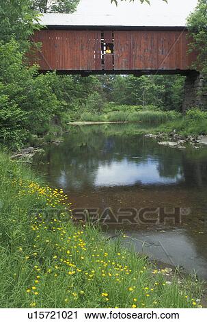 covered bridge, river, spring, Northfield Falls, VT, Vermont, Woman stands in window of Slaughter House Covered Bridge which crosses over Dog River in the spring in Northfield Falls. View Large Photo Image Stock Image - covered bridge, river, spring, Northfield Falls, VT, Vermont, Woman stands in window of Slaughter House Covered Bridge which crosses over Dog River in the spring in Northfield Falls.. Fotosearch