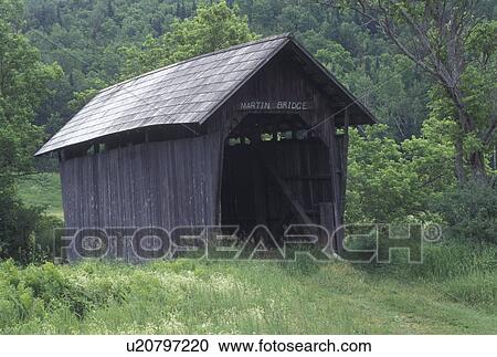 covered bridge, Vermont, VT, Martin Covered Bridge in Plainfield. View Large Photo Image Stock Image - covered bridge, Vermont, VT, Martin Covered Bridge in Plainfield.. Fotosearch