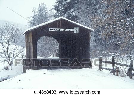 covered bridge, winter, Vermont, VT, Hyde or Kingsbury Covered Bridge ca. 1904 in the snow in winter in South Randolph. View Large Photo Image Stock Image - covered bridge, winter, Vermont, VT, Hyde or Kingsbury Covered Bridge ca. 1904 in the snow in winter in South Randolph.. Fotosearch
