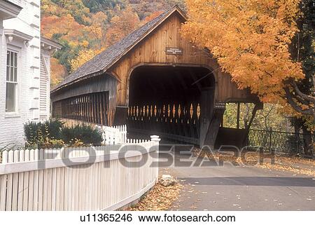 covered bridge, Woodstock, VT, Vermont, Middle Covered Bridge ca. 1969 in the town of Woodstock in autumn. View Large Photo Image Stock Photograph -  covered bridge, Woodstock, VT, Vermont, Middle Covered Bridge ca. 1969 in the town of Woodstock in autumn.. Fotosearch