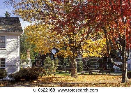 Deerfield, Massachusetts, MA, The Berkshires, Bement School in Historic Deerfield in the fall. View Large Photo Image Stock Photo - Deerfield, Massachusetts, MA, The Berkshires, Bement School in Historic Deerfield in the fall.. Fotosearch