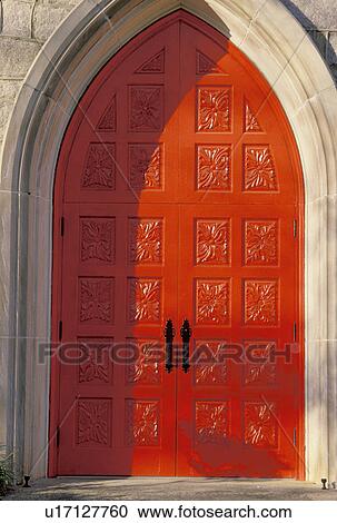 Door Red Georgia Ga Atlanta Close Up Of The Red Doors Of St