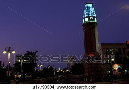 Duluth, MN, Minnesota, Entry Clock Tower in Canal Park at night in Duluth. View Large Photo Image Picture - Duluth, MN, Minnesota, Entry Clock Tower in Canal Park at night in Duluth.. Fotosearch